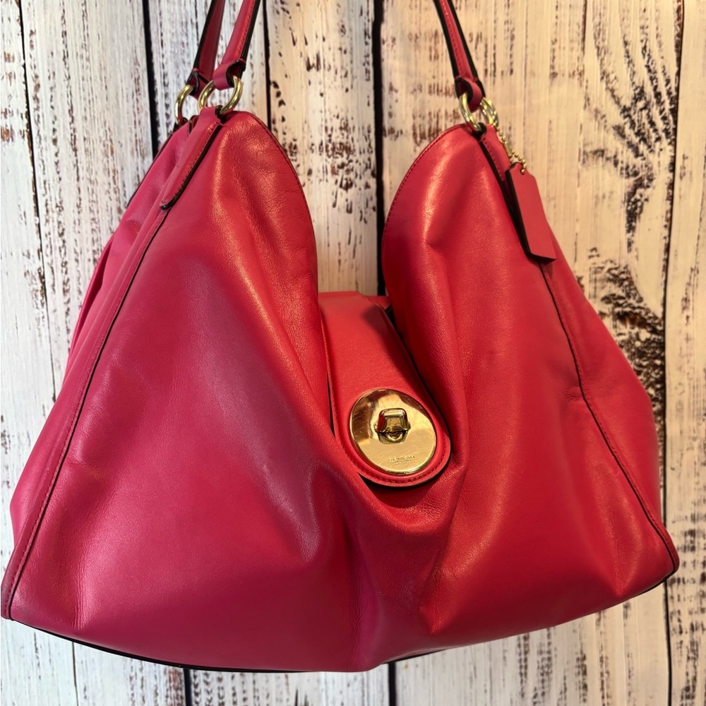 Elegant Pink Coach Madison Carlyle Leather Women's Bag